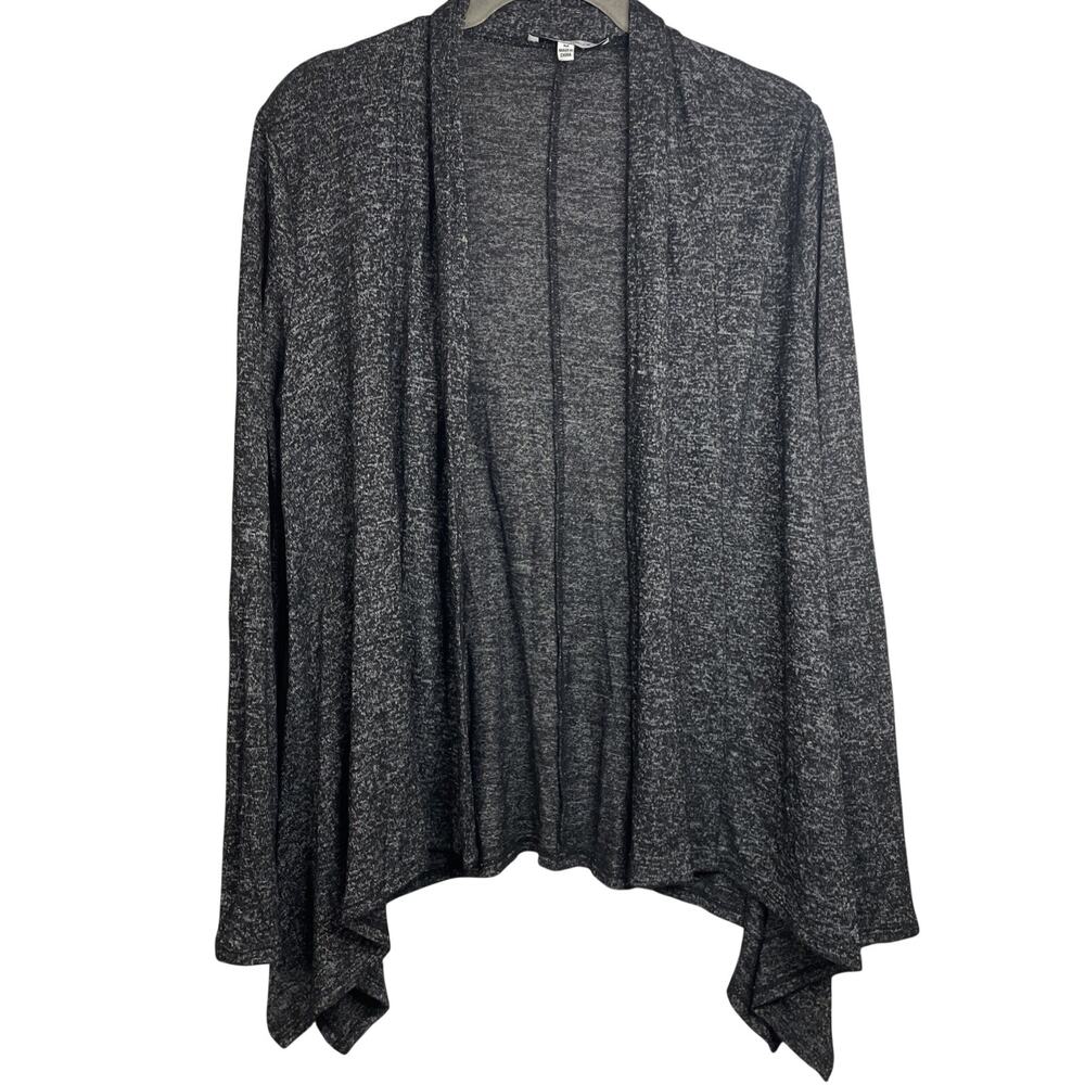 Purple Snow - Women’s Heather Black Open Cardigan Size Medium